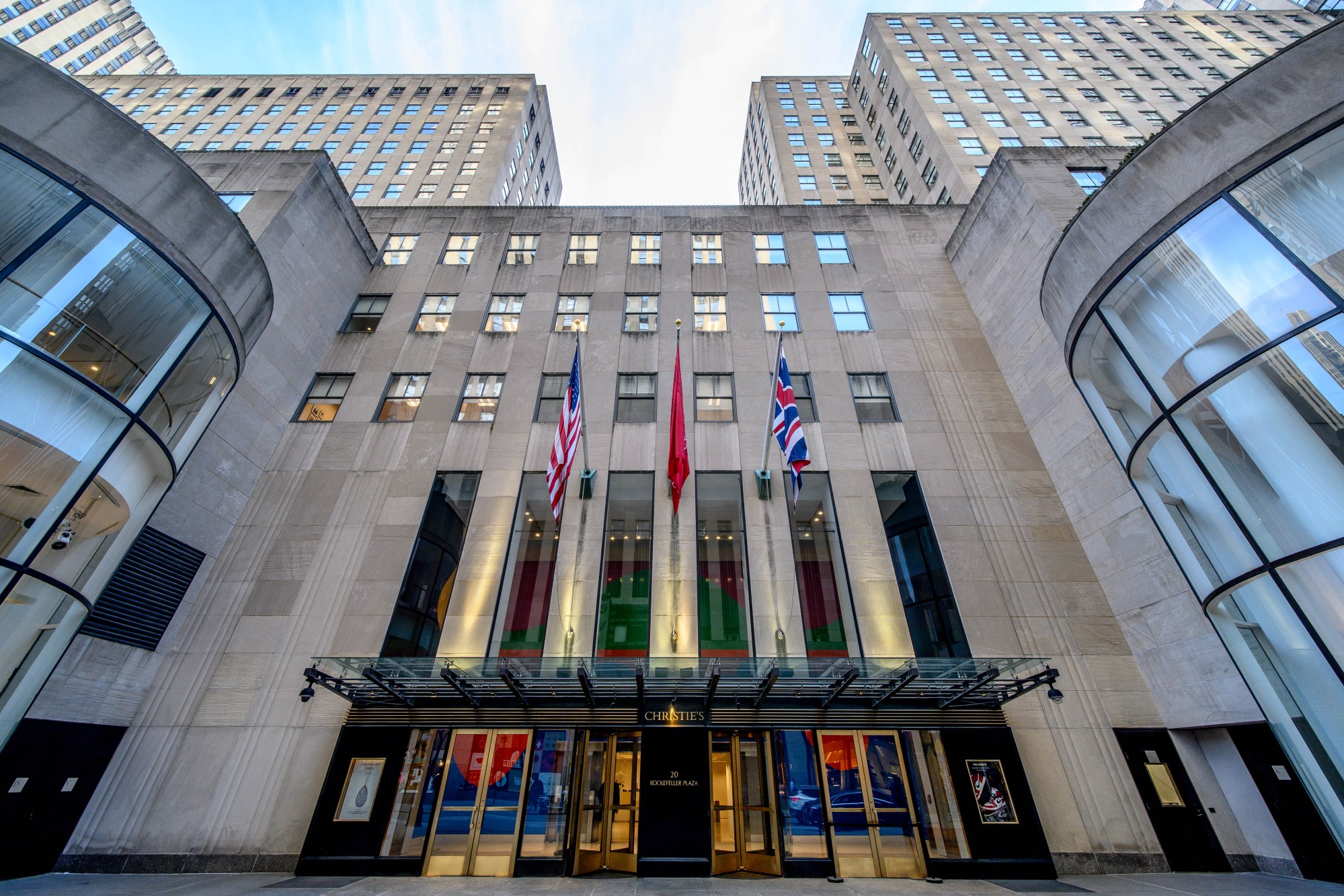 NEW YORK, NEW YORK - FEBRUARY 02: A view of Christie's Auction House in Rockefeller Center in Manhattan, February 02, 2023, in New York City. (Photo Roy Rochlin/Getty Images)