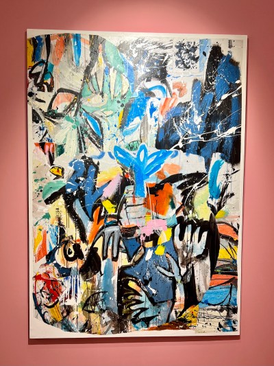 A large abstract painting.